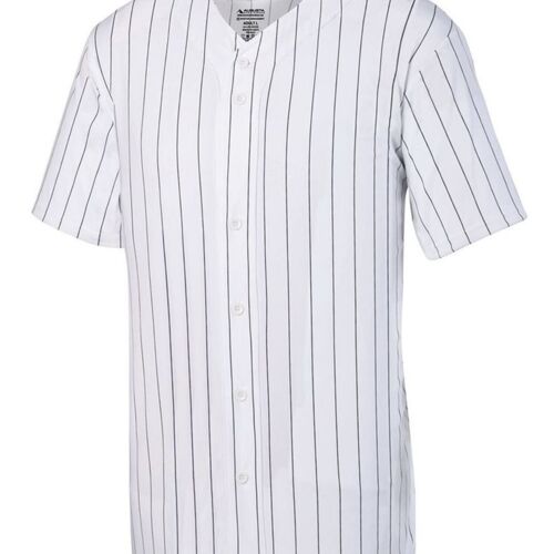 Unisex Pinstripe Full Button Baseball Jersey Thumbnail