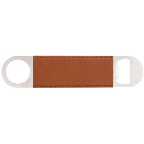 Stainless Steel Bottle Opener with Leatherette Handle Thumbnail